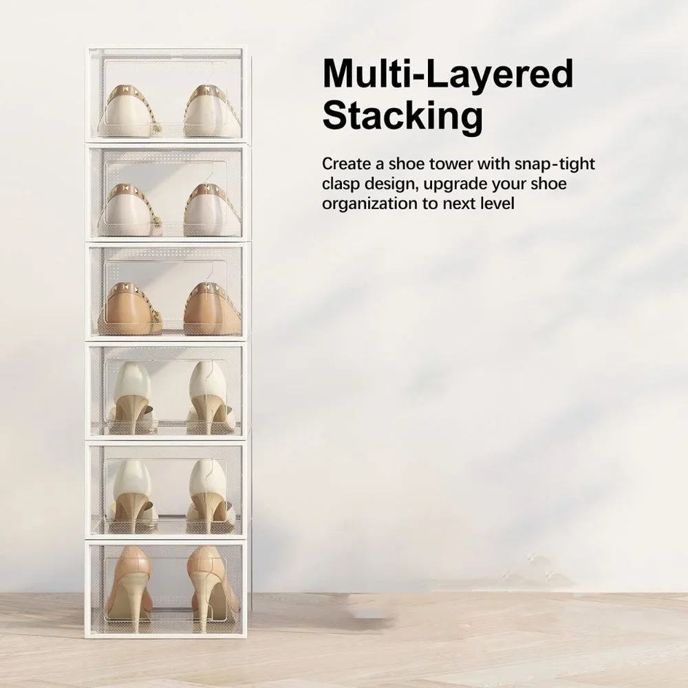 Plastic Stackable Transparent Shoe Cabinet